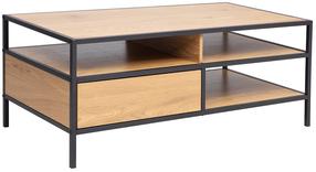 Kafijas galdiņš Home4you Hedvig, melns krās./koka krās., 100 cm x 50 cm x 40 cm