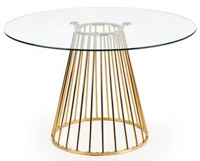 Stalas Liverpool, skaidri sp./aukso sp., 120 cm x 120 cm x 75 cm