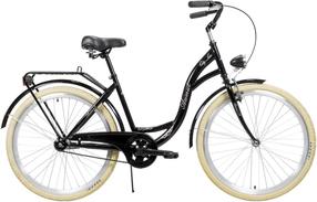 Jalgratas linna- Azimut City Lux, 26 ", 17'' raam, must v./kreemjasvalge