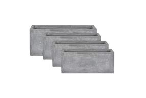 Puķu pods Domoletti LT2219-3S, keramika/māls, 80 cm x 37 cm, Ø 80 cm, pelēka krās.