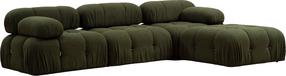 Kampinė sofa Hanah Home Bubble L1-O1-1R-PUF, žalia sp., dešininė, 190 x 288 cm x 75 cm