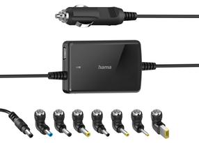 Auto telefona lādētājs Hama 200008H, DC/2 x USB, melna krās.