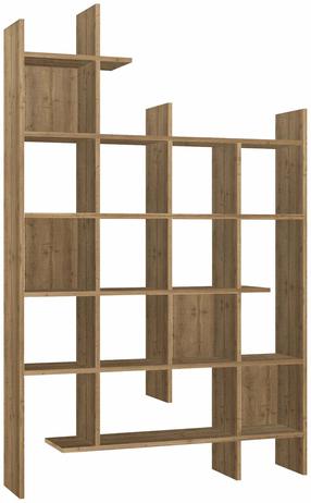 Knygų lentyna Kalune Design Manco Hitit, ruda sp., 188 cm x 122 cm x 25.5 cm