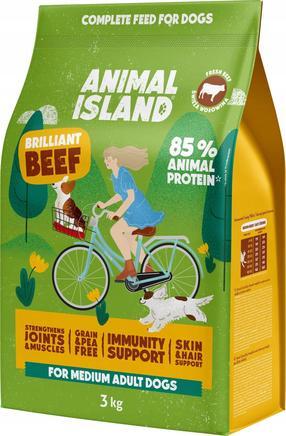 Sausas šunų maistas Animal Island, jautiena, 3 kg