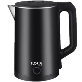 Elektriskā tējkanna Floria ZLN4919, 2 l, melna krās.