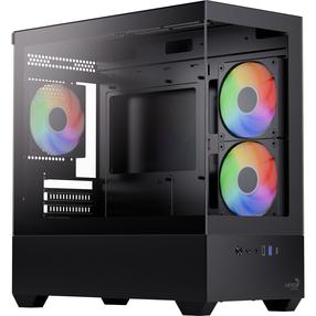 Datora korpuss AeroCool P300D-G-BK-v1, melns krās.