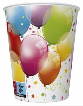 Vienkartiniai stikliukai Daisy Balloons, 250 ml, 8 vnt.