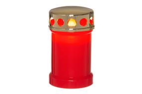 Свеча, могильный Finnlumor LED, золотой цв./красный цв.