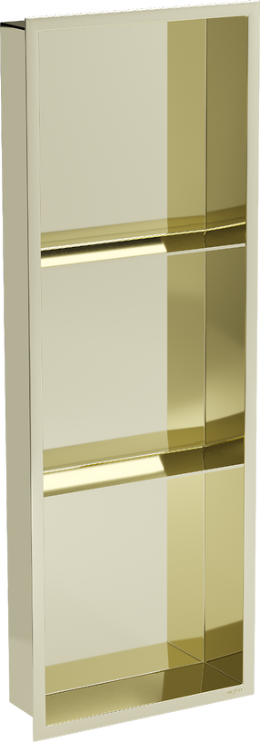 Встраиваемая настенная полка Mexen X-Wall-R, 10 см x 30 см x 90 см, золотой цв.