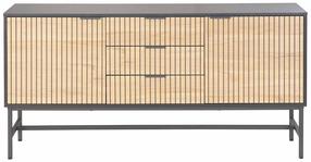 Komoda Home4you Helve 40925, ruda sp./juoda sp., 75 cm x 40 cm x 150 cm