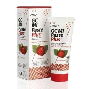 Zobu pasta, zobu krēms ar fluorīdu GC Mi Paste Plus Recaldent, zemeņu garša, 35 ml