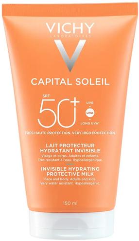 Молочко для ухода за загаром для тела/для лица Vichy Capital Soleil Invisible Moisturizing SPF50+, 150 мл