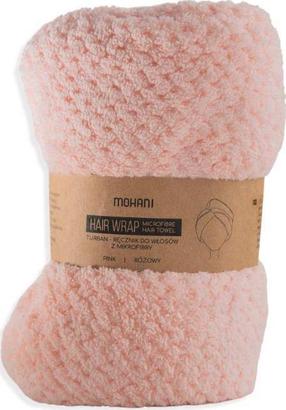  Plaukų rankšluostis Mohani Hair Wraps, šviesiai rožinė sp., 65 cm x 22.5 cm