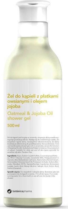Kūno prausimosi želė Botanica Oatmeal & Jajoba Oil, 500 ml