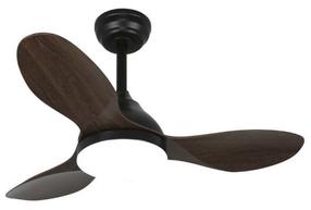 Griestu ventilators ar lampu CristalRecord Stel Mini, 20 W, 1 gab., brūna krās./melna krās.