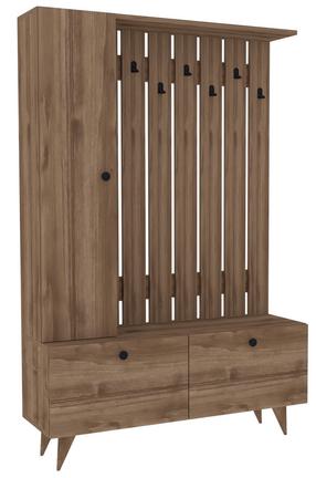 Prieškambario spinta Kalune Design Lala 835PUQ5054, ruda sp., 35 cm x 112 cm x 170 cm