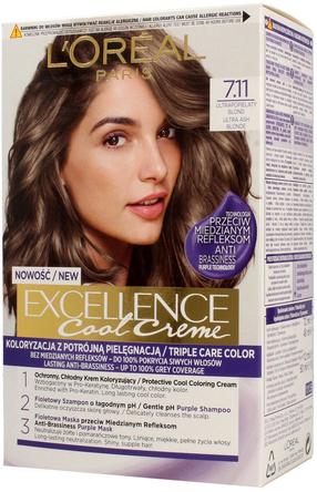 Matu krāsa L’Oréal Paris Excellence Cool Creme, ultra ash blonde krās., 7.11, 60 ml