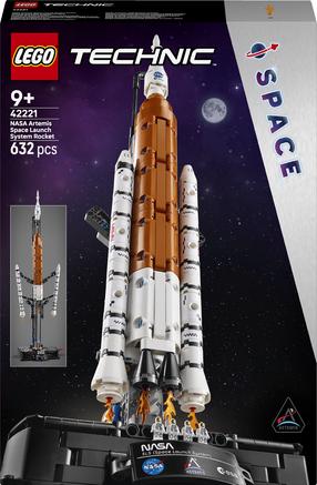 Konstruktorius LEGO® Technic NASA paleidimo į kosmosą sistemos „Artemis“ raketa 42221, 632 vnt.