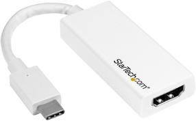 Adapteris StarTech USB-C to HDMI CDP2HD4K60W USB Type-C, HDMI, 0.015 m, balta krās.