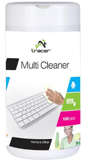 Valymo servetėlės, įvairiems paviršiams/klaviatūroms Tracer Multi Cleaner, 100 vnt.