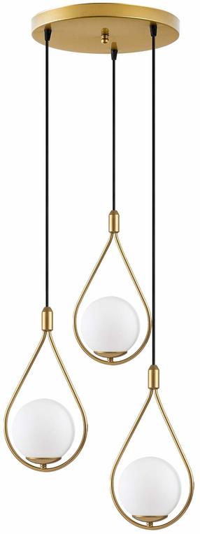 Lampa griesti Opviq Mudoni MR-938-2 521SHN3455, E27, 3 x 40 W, balta krās. / zelta krās.