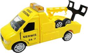 Žaislinis automobilių vilkikas Dromader Power Auto 12-513, geltona sp.