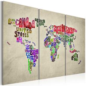 Kamštinė reprodukcija Artgeist Colorful Countries PINNWAND222, 120 cm x 80 cm