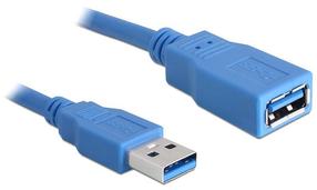 Pagarinātājs Delock USB 3.0 USB 3.0 A male, USB 3.0 A female, 3 m, zila krās.