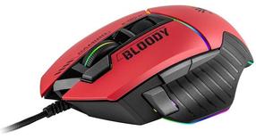 Проводная игровая мышь A4Tech Bloody W95 Max, черный цв./красный цв.