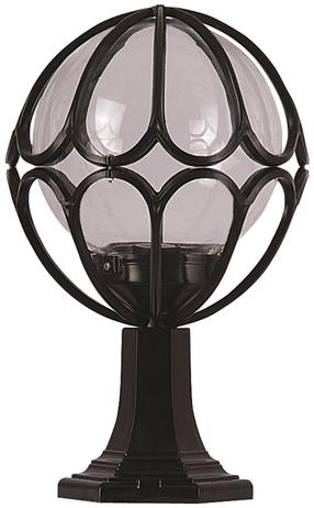 Pastatomas lauko šviestuvas Opviq BSU-68081-BSY-M4-K, 60W, E27, IP65, juoda sp., 30 cm x 50 cm