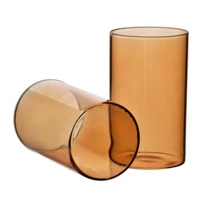 Stiklinių komplektas Allesken Romane, stiklas, 0.38 l, 4 vnt., oranžinė sp.