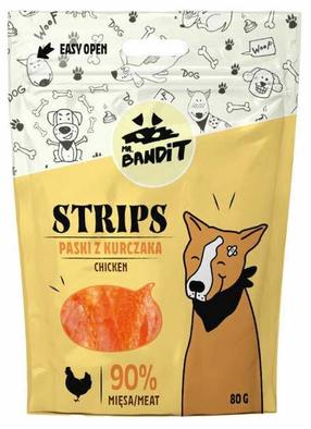 Skanėstas šunims Mr. Bandit Strips 6397, vištiena, 0.080 kg