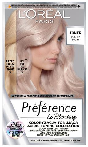 Toneri L’Oréal Paris Préferénce Le Blonding, pearly boost krās., 02, 60 ml
