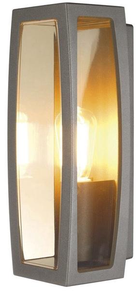 Уличный настенный светильник SLV Meridian Box 2, 25Вт, E27, IP54, aнтрацит цв., 13.5 см x 38 см