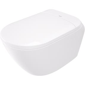 Туалет, подвесной Deante Silia Smart, с крышкой, 348 мм x 588 мм