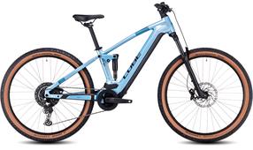 Elektriskais velosipēds Cube Stereo Hybrid 120 Pro 750, M, 29", 250 W, 20.1 Ah, melna krās./gaiši zila krās.