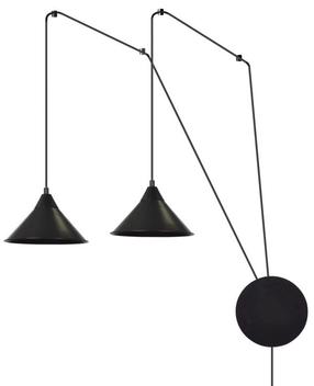 Šviestuvas kabinamas Emibig Abramo 160/2, E27, 2 x 15 W, juoda sp. / juoda sp.