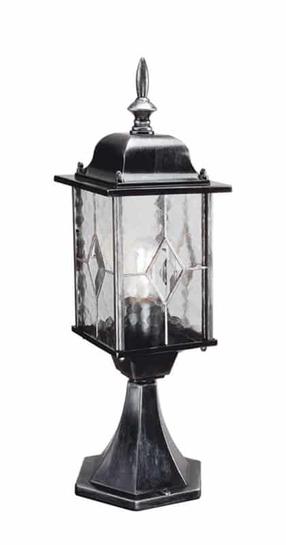 Pastatomas lauko šviestuvas Elstead Lighting Wexford, 60W, E27, IP44, sidabro sp./juoda sp., 15.9 cm x 52.3 cm