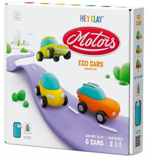 Набор для изготовления глиняных фигурок, автомобиль Hey Clay Motors, многоцветный