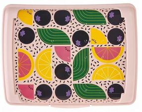 Konteiners pārtikai Keeeper Carla Fruits, 0.5 l, 17 cm x 13 cm, rozā krās.