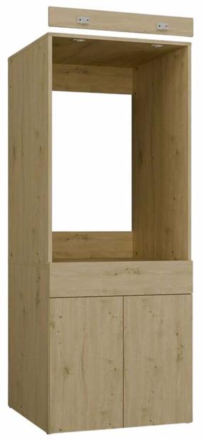 Spintelė skalbimo mašinai Pola Twin 1S, artisan oak sp., 64.2 cm x 64.2 cm x 162 cm