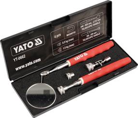 Įrankių rinkinys, apžiūros veidrodėlis ir magnetinis laikiklis Yato YT0662, 160 - 930 mm, 2 vnt.