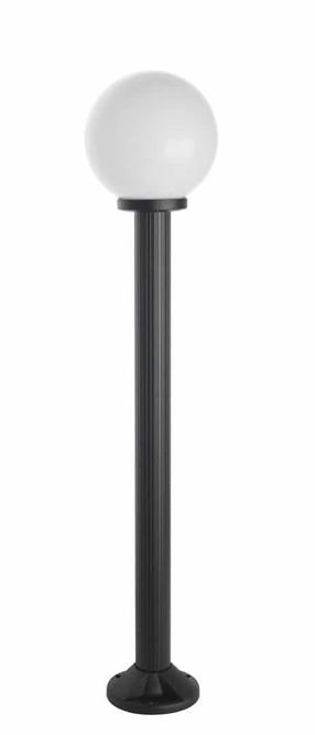 Brīvi stāvošs āra gaismeklis Su-Ma Kule K, 60W, E27, IP43, melna krās., 20 cm x 120 cm