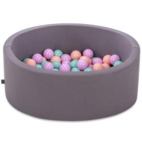 Baseinas su kamuoliukais Kalune Design Bubble Pops, ⌀ 7 cm, mėtinė (mint) sp. pilka sp.