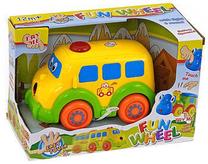 Lavinamasis žaislas kūdikiui, su garsu, autobusas Tommy Toys, 9 cm, įvairių spalvų