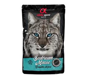 Šlapias kačių maistas Alpha Spirit Mousse, žuvis, 0.085 kg