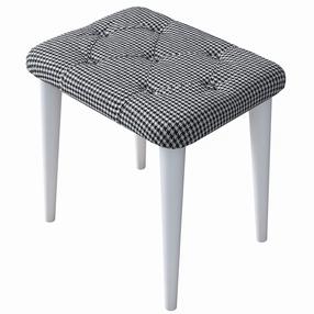 Pufas Kalune Design BM101 2234, balta sp./juoda sp., 35 cm x 45 cm x 45 cm