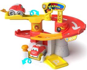 Autotrase Clementoni Fire Station 17578, sarkana krās./daudzkrāsaina