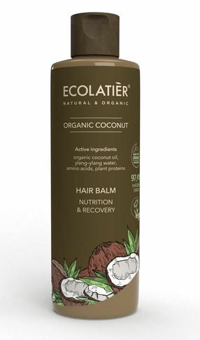 Plaukų balzamas Ecolatier Organic Coconut Nutrition & Recovery, 250 ml