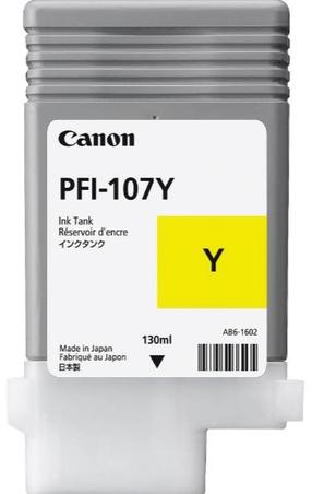 Rašalinio spausdintuvo kasetė Canon PFI-107 Y, geltona sp.